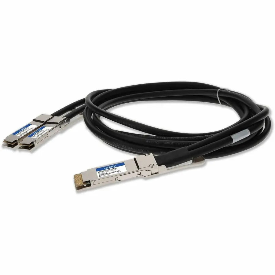 AddOn Cisco QDD-2QSFP28-400-CU1M Compatible 200GBase-CU QSFP-DD Twinax Cable, 1 Meter