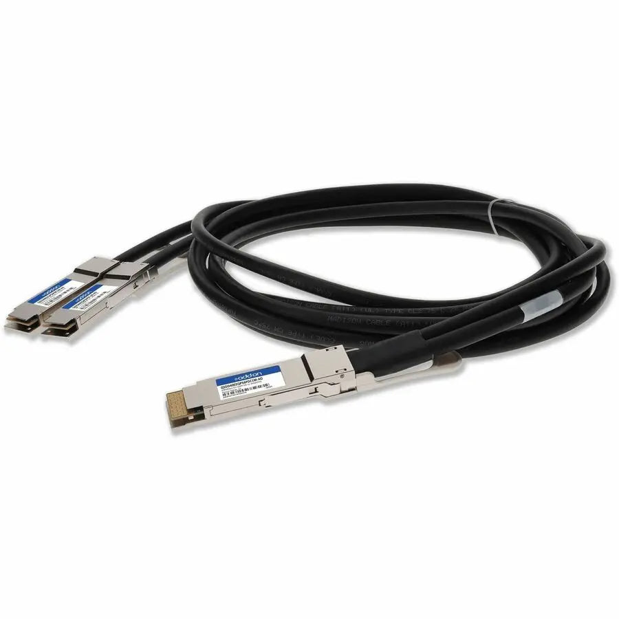 AddOn QSFPDD-400G-2QSFP56-PDAC1M-AO 1m Passive Copper Twinaxial Network Cable for 400G and 200G Connections