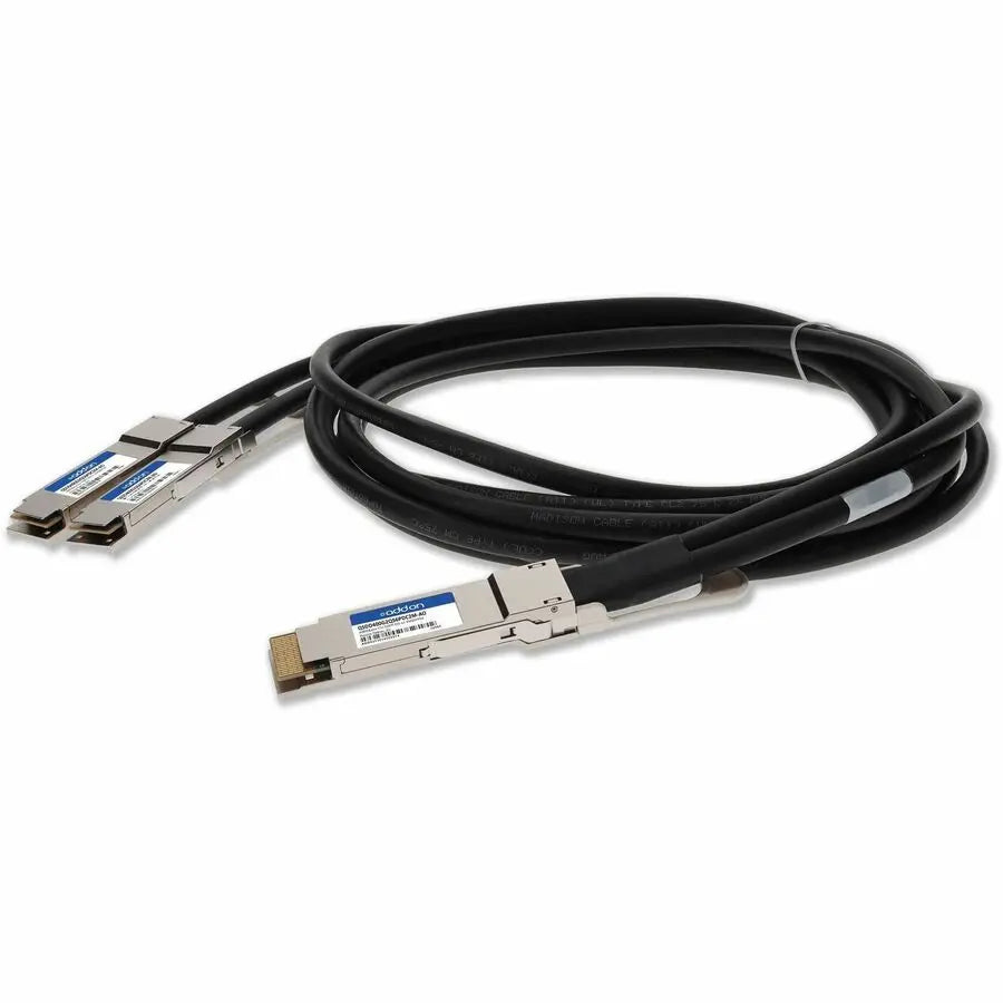 AddOn QSFPDD-400G-2QSFP56-PDAC2M-AO 2 Meter Passive Copper Twinaxial Network Cable for 400G to Dual 200G Connections