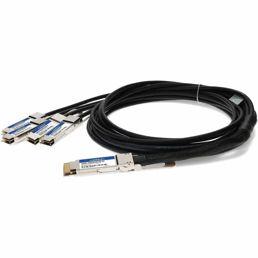 AddOn Q400G-4Q56GPDAC1M-AO 400GBase-CU QSFP-DD to 4xQSFP56 Twinaxial Network Cable, 1 Meter