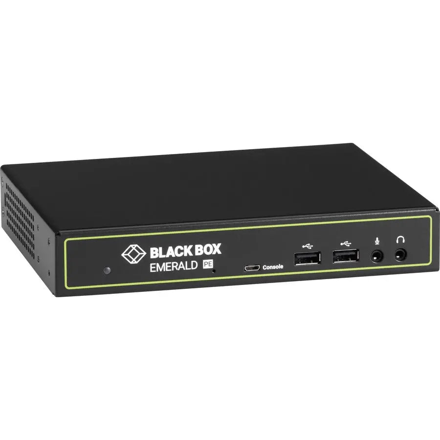 Black Box Corporation Emerald PE KVM-over-IP Receiver (Part EMD2000PE-R-P) with DVI-D, USB 2.0, Audio, PoE, Dual Network Ports
