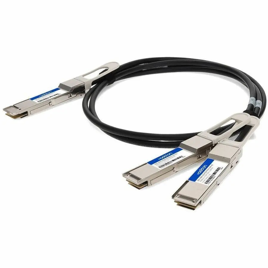 AddOn QDD-200G-2QSFP28-PDAC2-5M-AO 200GBase-CU QSFP-DD to 2xQSFP28 100G NRZ Passive Twinax Cable, 2.5 Meters