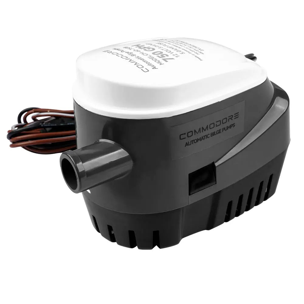 Commodore 750 GPH 60 Series Automatic Bilge Pump - 12V for Marine Safety and Reliability