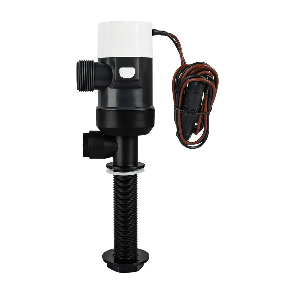 Commodore 1100 GPH Vertical Livewell Pump - Long 12V for Marine Baitwell and Livewell Systems