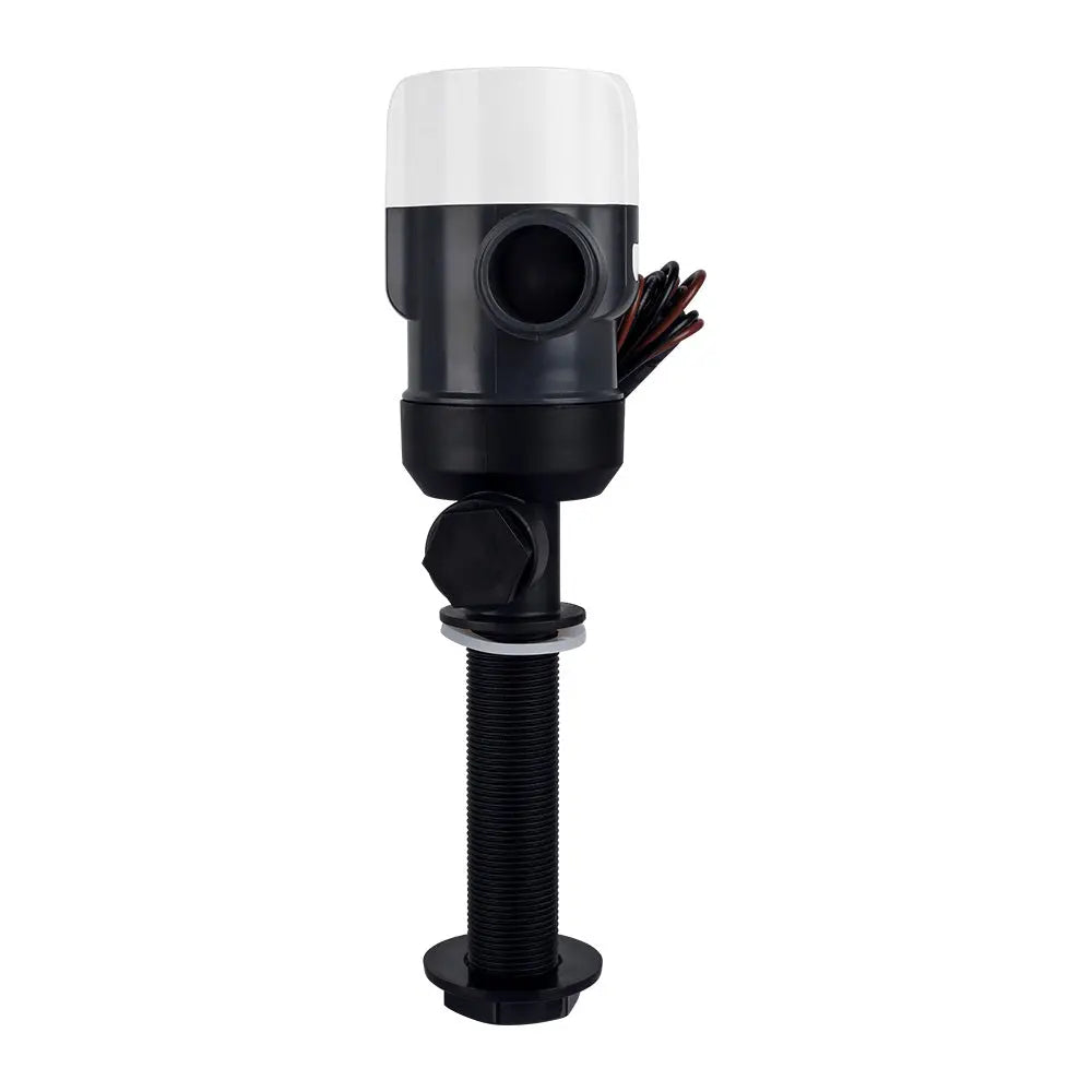 Commodore 1100 GPH Vertical Livewell Pump - Long 12V for Marine Baitwell and Livewell Systems