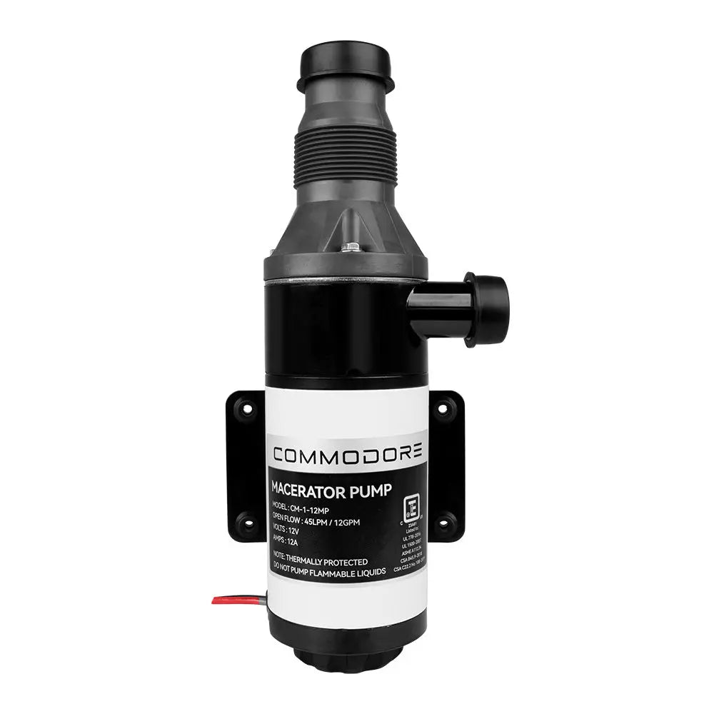 Commodore 12 GPM Macerator Pump - 12V for Marine and RV Waste Management