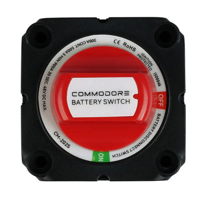 Commodore CM-202S On/Off Battery Disconnect Switch for Marine and RV Systems
