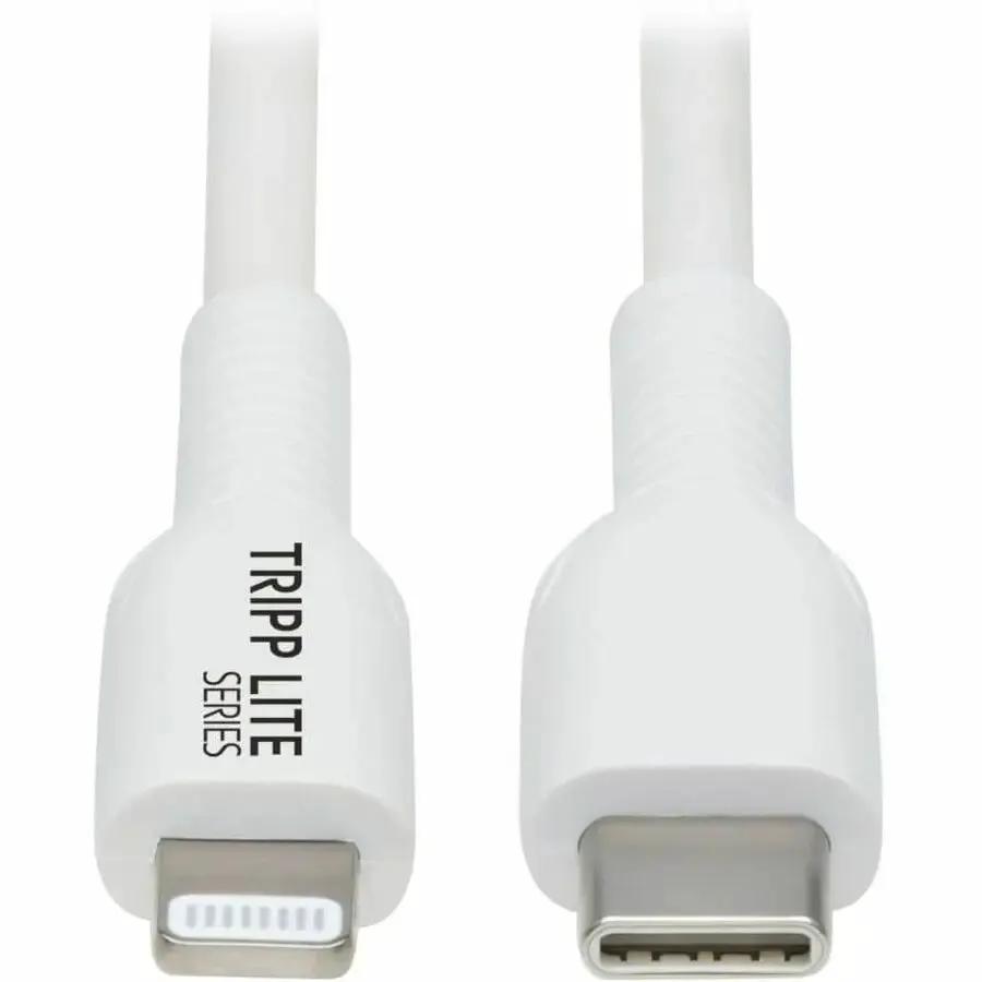 Eaton Tripp Lite Series Safe-IT USB-C to Lightning Data Transfer Cable (2 m) – White by Eaton Corporation