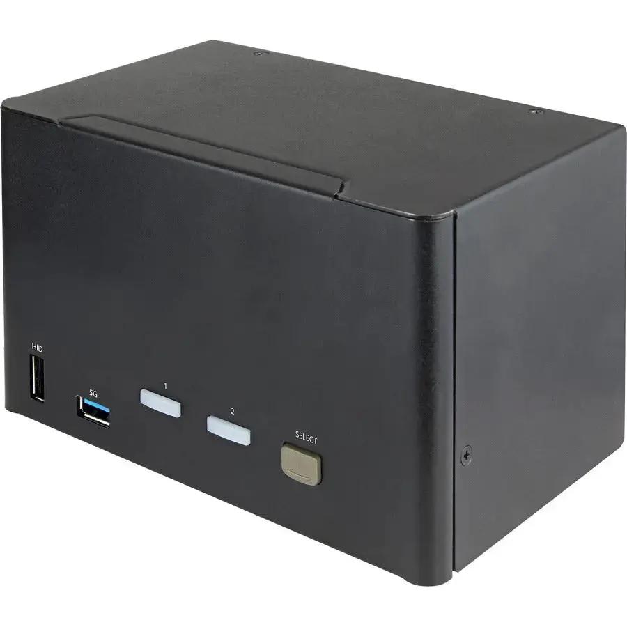 StarTech.com SV231QDPU34K 2-Port DisplayPort KVM Switch with Quad 4K Monitors, 4K 60Hz UHD, HDR & Audio Support by StarTech.com