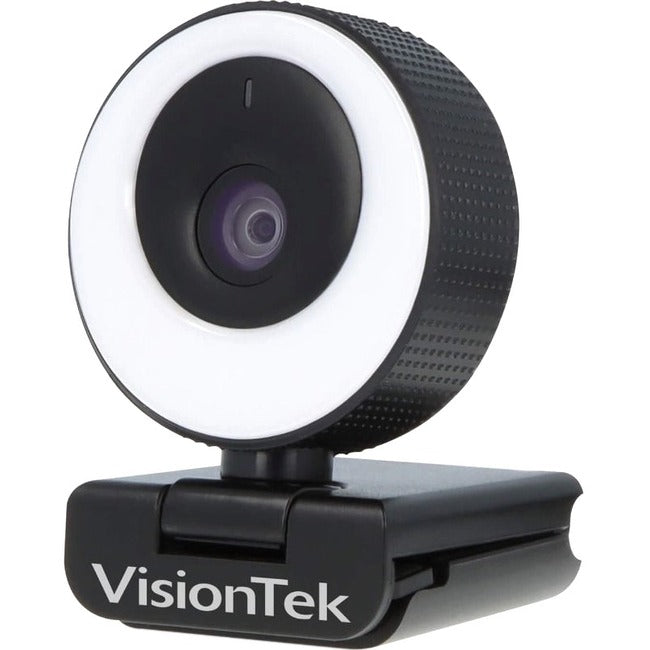 VisionTek VTWC40 Full HD 1080p Autofocus Webcam with Built-in Ring Light and Dual Microphones