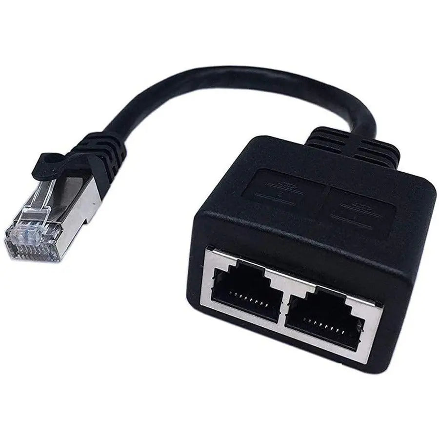 4XEM 2-to-1 RJ45 Splitter Cable Adapter - F/M - CAT6