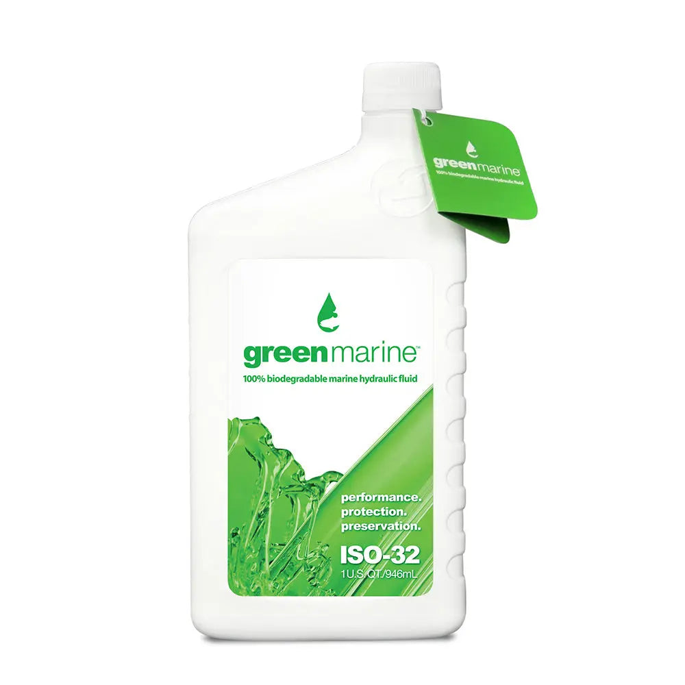 Power-Pole Green Marine ISO-32 Hydraulic Fluid – 1 Quart, Eco-Friendly & Biodegradable