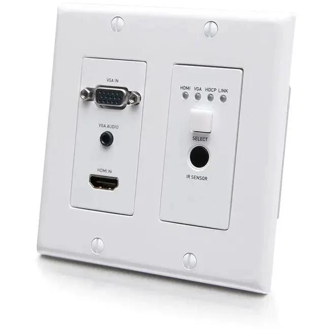 Legrand Group C2G HDBaseT HDMI & VGA Wall Plate Transmitter - 4K 60Hz, IR & RS232 Support by Legrand Group