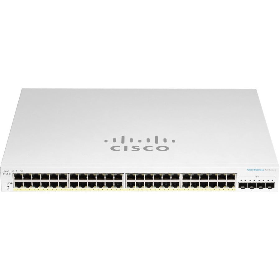 Cisco Business CBS220-48T-4X Ethernet Switch – Affordable 48-Port Rack-Mountable Smart Switch for Small Business Networks
