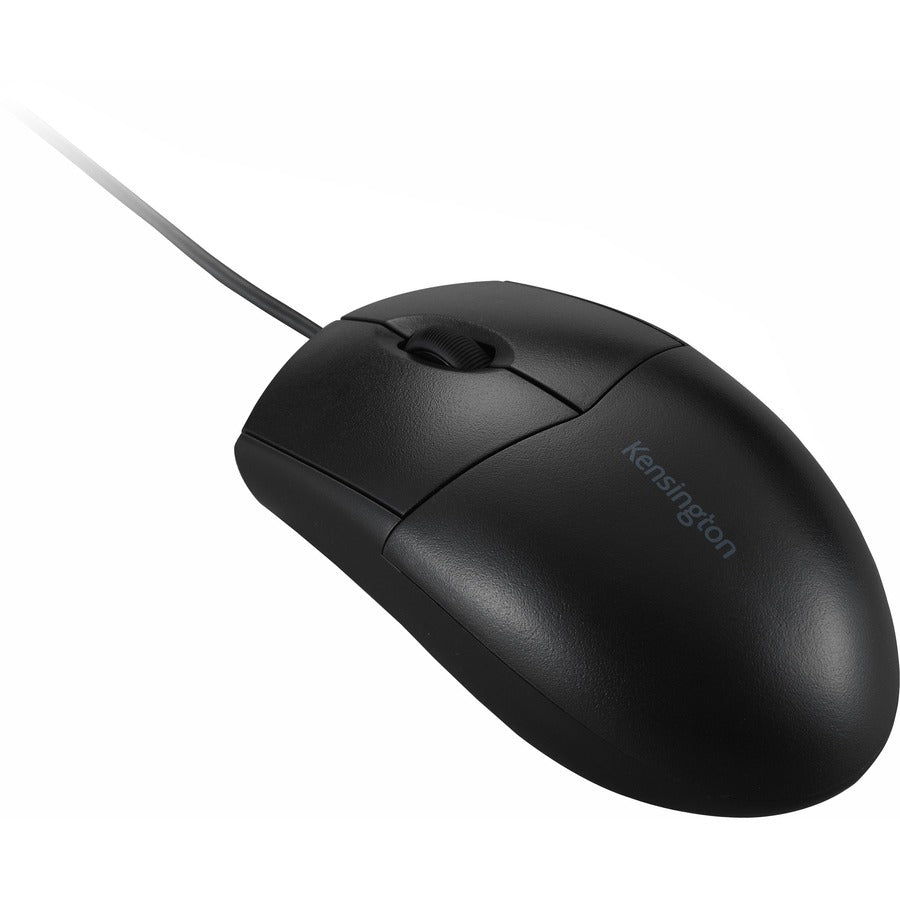 Kensington Pro Fit Wired Washable Mouse – Waterproof, High-Precision Optical Sensor, 3-Button Scroll Wheel, Universal Left/Right-Hand Design
