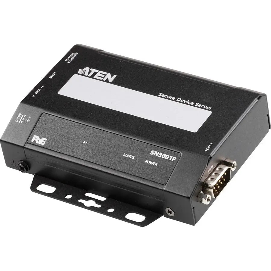 ATEN SN3001P 1-Port RS-232 Secure Device Server with PoE for Industrial Networking