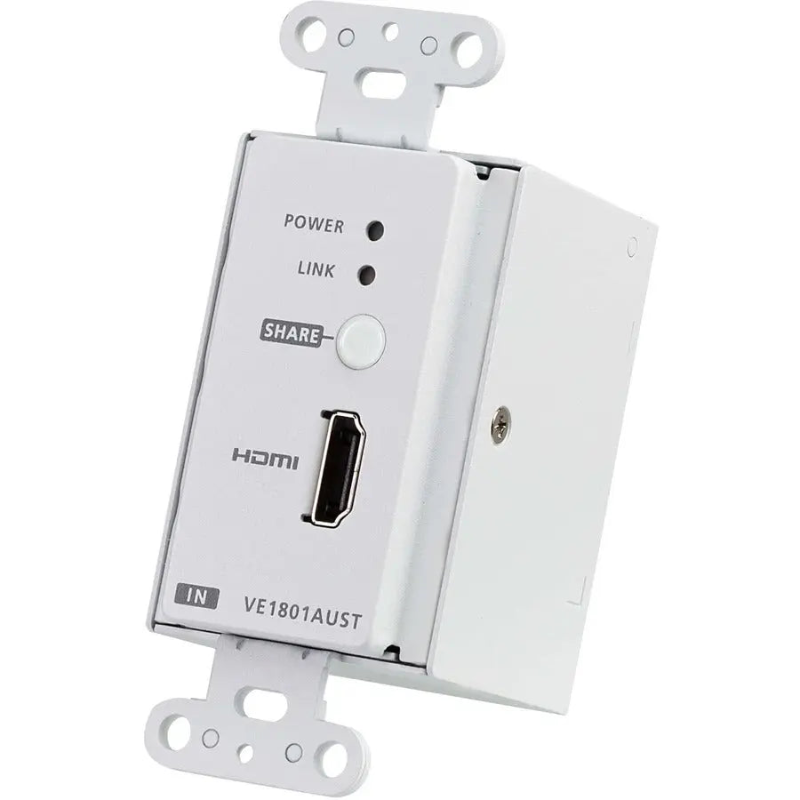 ATEN VE1801AUST HDMI HDBaseT-Lite Transmitter with US Wall Plate and PoH Support