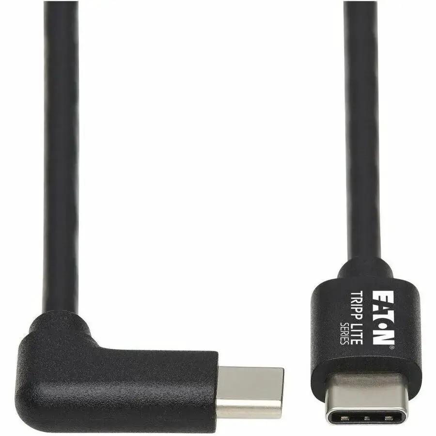 Eaton Tripp Lite Series USB-C to USB-C Cable (U040-02M-C-RA) — 6.6 ft. Black, Supports 60W PD Charging and Data Transfer by Eaton Corporation