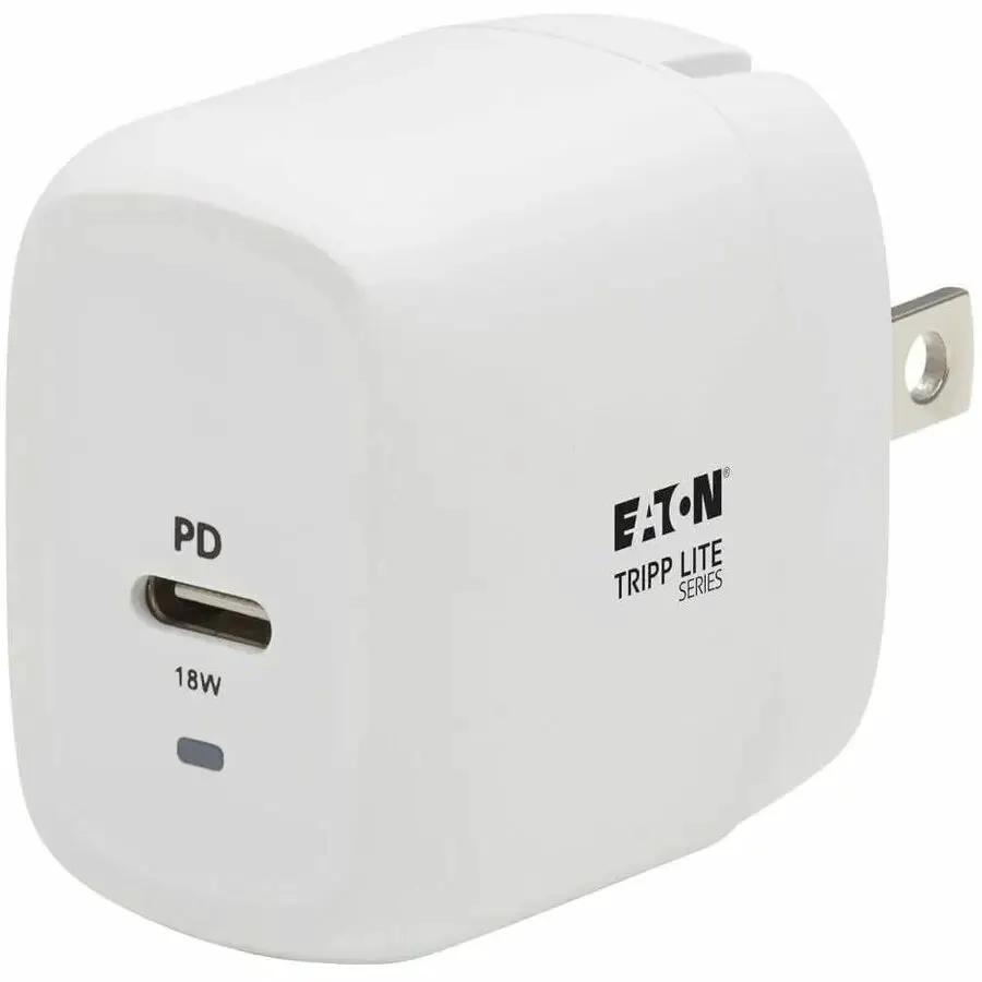 Eaton Tripp Lite Series 18W USB-C Wall Charger with USB-C to Lightning Cable – Compact GaN Technology Power Adapter for Apple Devices by Eaton Corporation