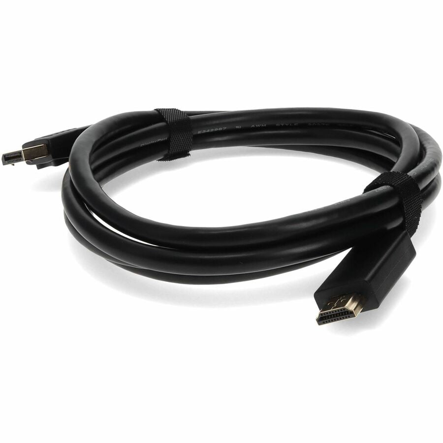AddOn 2m DisplayPort Male to HDMI Male Black Cable - Supports 4K UHD Resolution