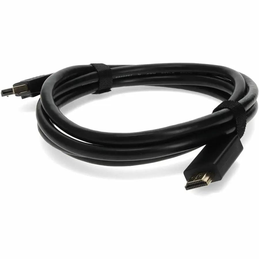 AddOn 2m DisplayPort Male to HDMI Male Black Cable - Supports 4K UHD Resolution by AddOn