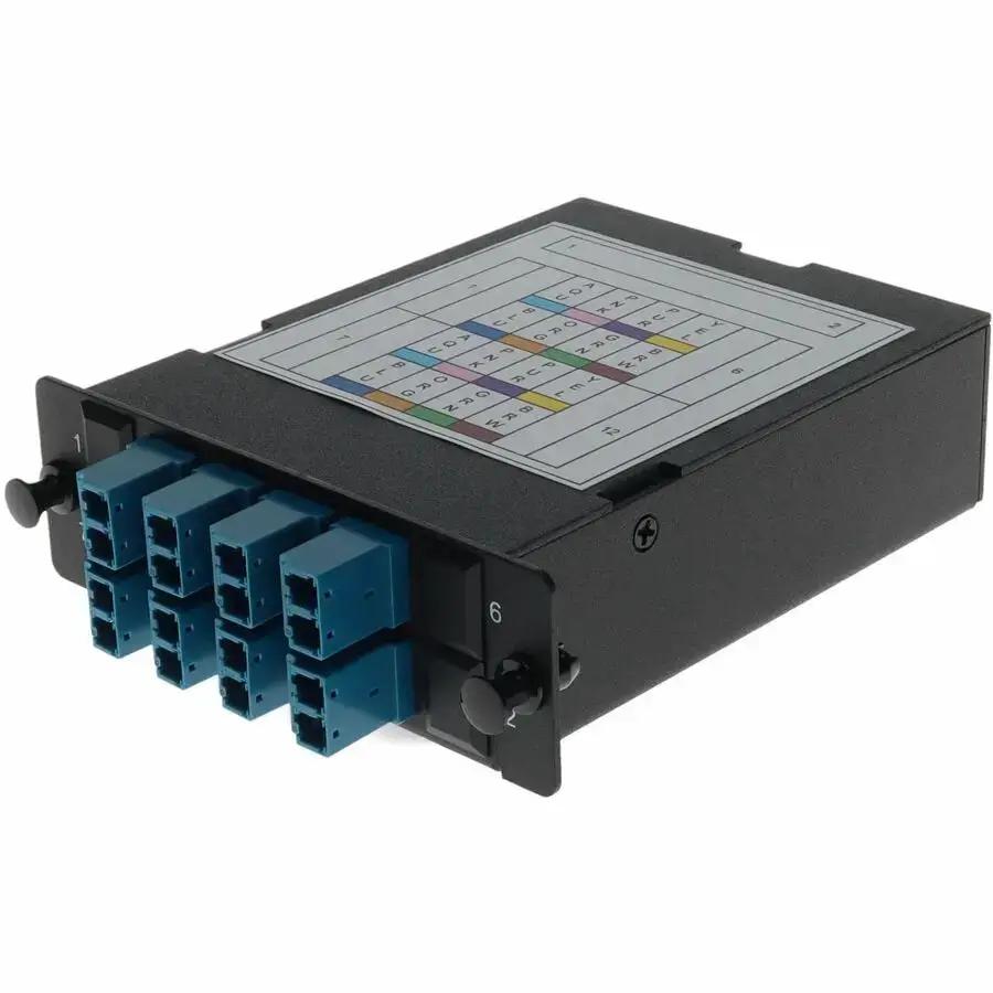AddOn 4-Bay MPO Fiber Optic Cassette with 2 MPO In and 8 LC Duplex Out for Single-Mode OS2 Networks by ADDON
