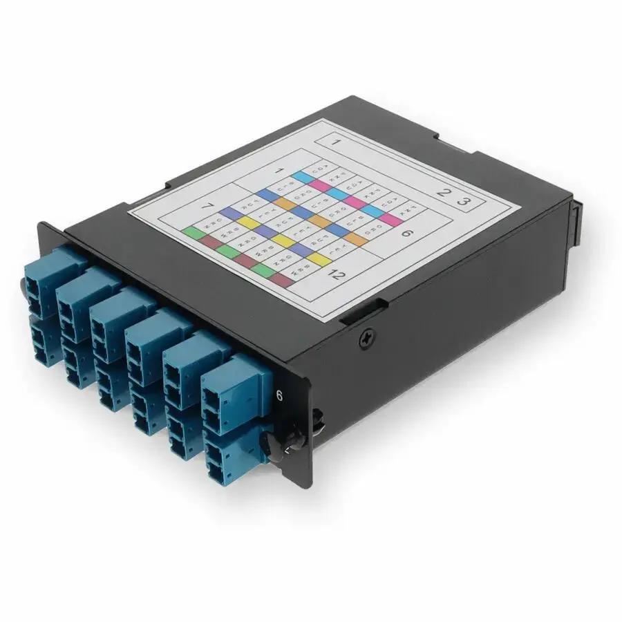 AddOn 4-Bay Fiber Optic Cassette with 3 MPO In and 12 LC Duplex Out, Single-Mode OS2 by AddOn