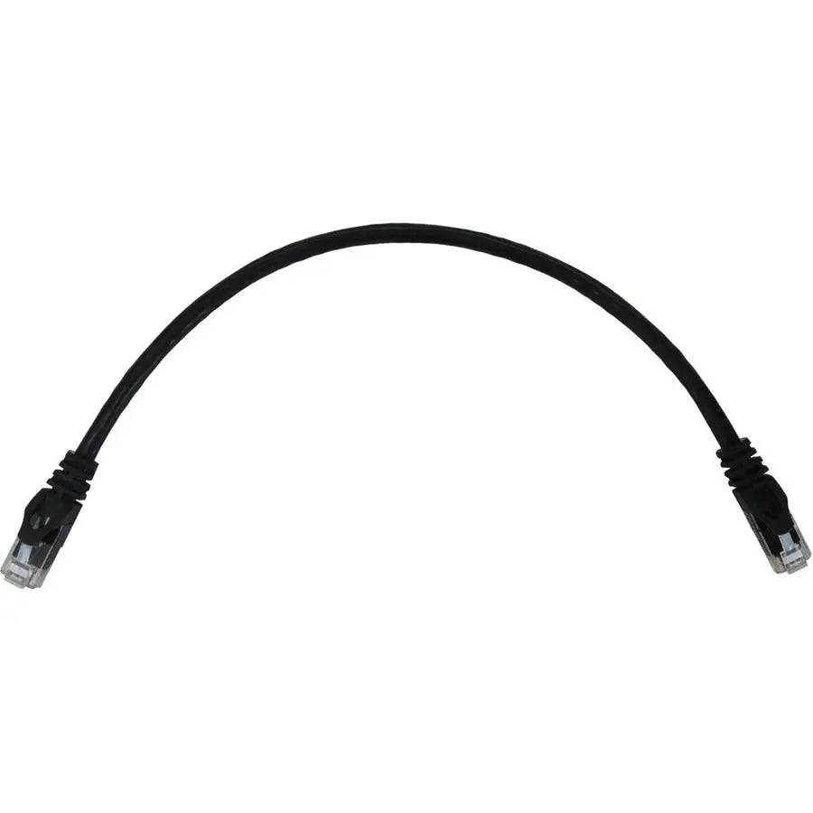 Eaton Tripp Lite Series N261-001-BK Cat6a UTP Network Cable - 1 ft, Black, Snagless RJ45 Connectors, Supports PoE for High-Speed 10 Gbps Ethernet