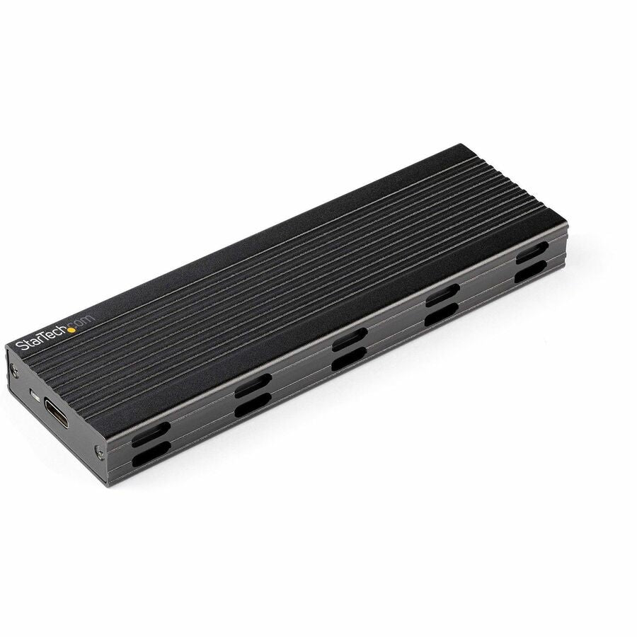 StarTech.com M.2 SSD Enclosure SM2E1BMU31C – Portable USB-C & USB-A External Drive Case for PCIe NVMe & SATA M.2 SSDs