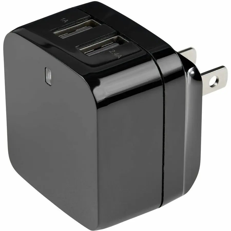 StarTech.com USB2PACUBK 2-Port USB Wall Charger for Travel and Daily Use