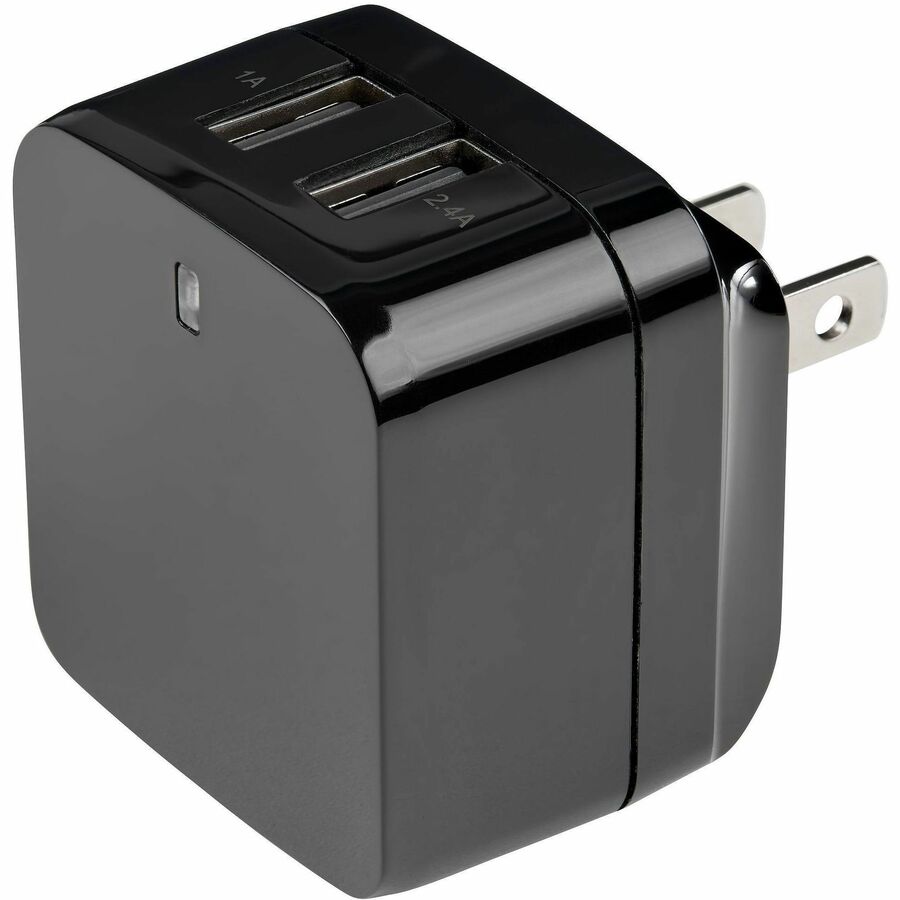 StarTech.com USB2PACUBK Travel Dual USB Wall Charger with Interchangeable Plugs