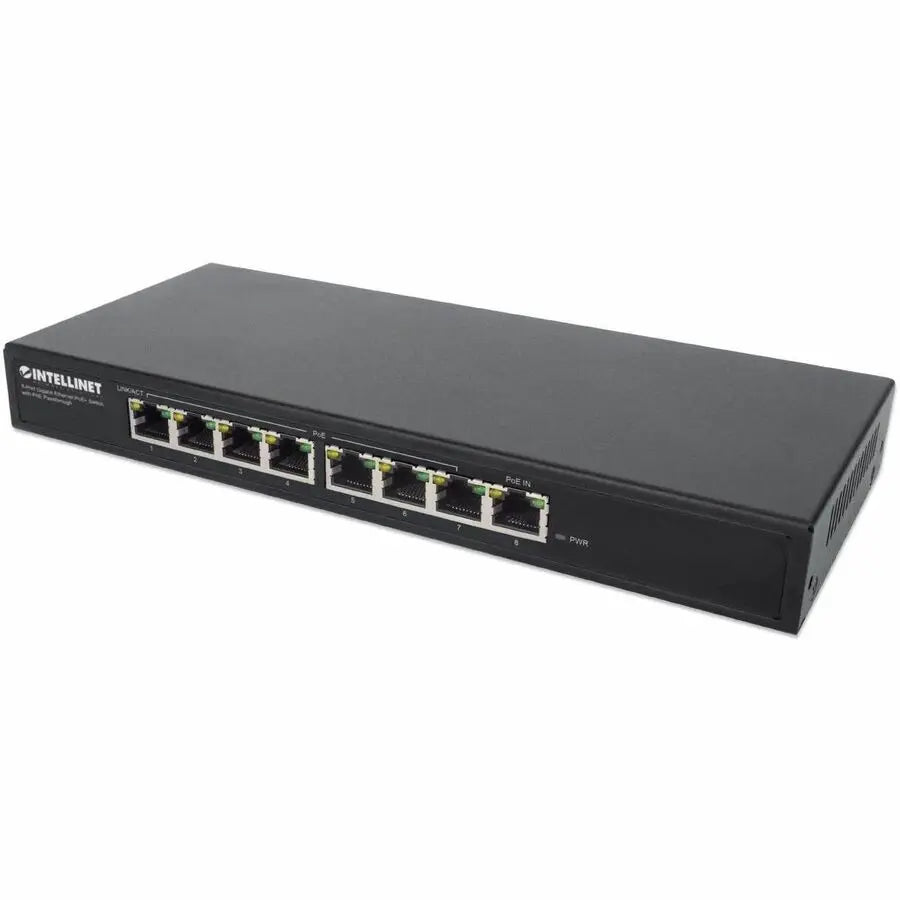 Intellinet PoE-Powered 8-Port Gigabit Ethernet Switch with Passthrough - Model 561679