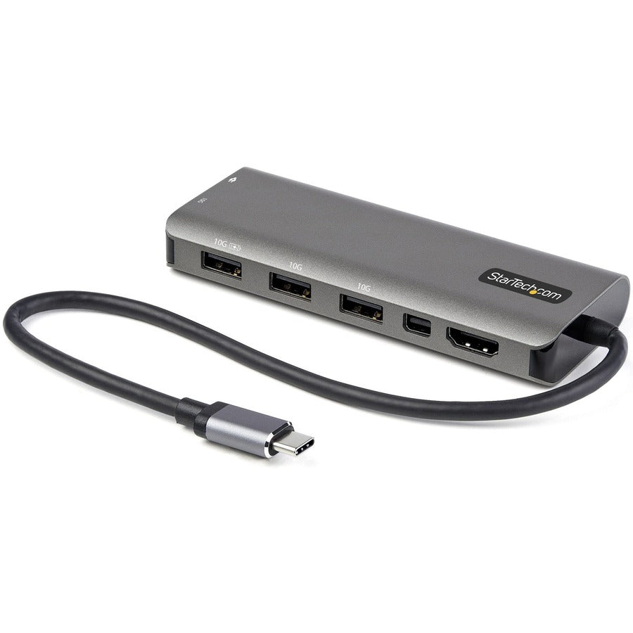 StarTech.com DKT31CMDPHPD USB-C Multiport Docking Station with 4K HDMI & mini DisplayPort, 100W Power Delivery, 4 USB Ports, 12-Inch Cable