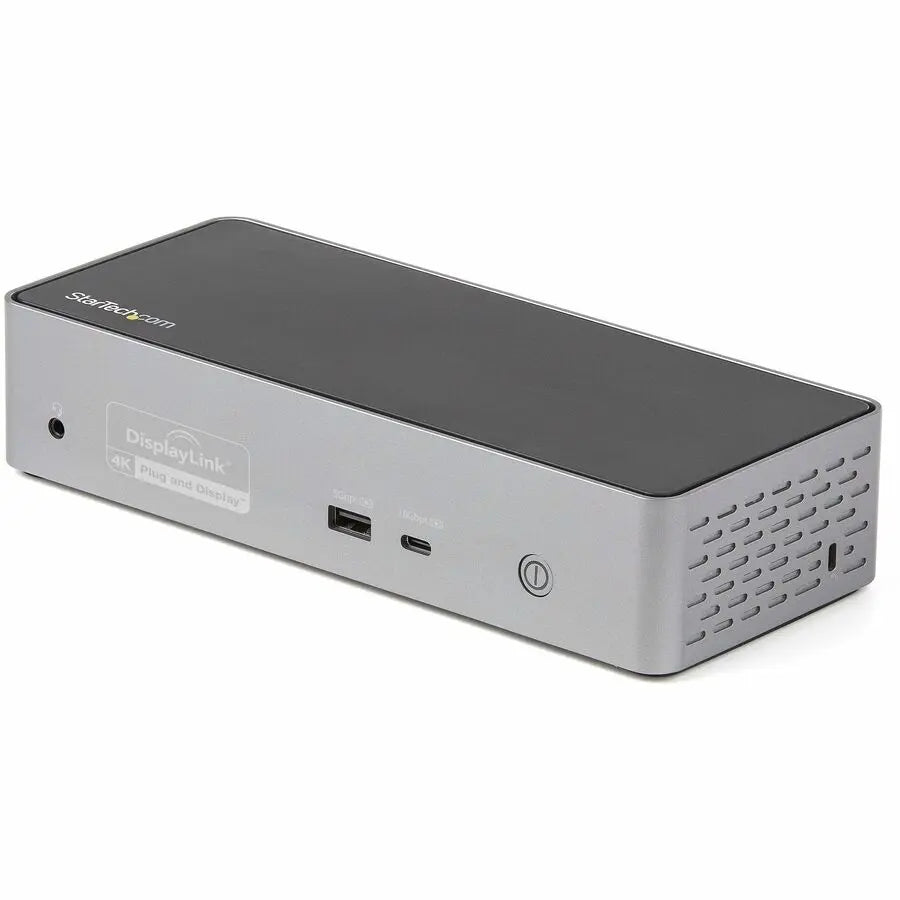 StarTech.com DK31C4DPPD USB-C Docking Station with Quad 4K 60Hz DisplayPort & HDMI, 100W Power Delivery, 4 USB Ports, Gigabit Ethernet, Space Gray