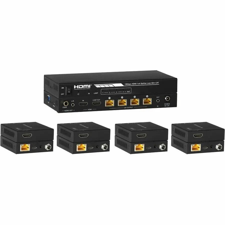 KanexPro SP-HDPOC1X4 Video Distribution Amplifier for HDMI Signal Extension and Distribution