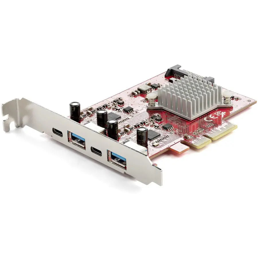 StarTech.com PCI Express USB 3.2 Gen 2x1 Expansion Card with 4 Ports – 2 USB-C & 2 USB-A, 10Gbps