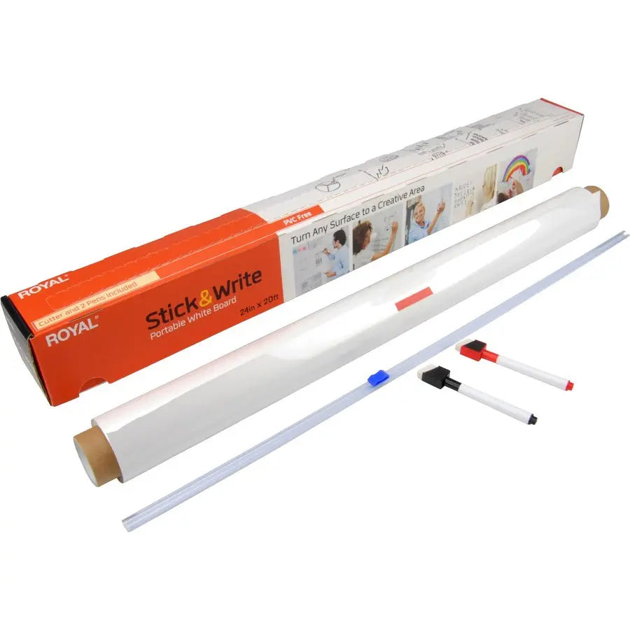 Royal WB220 Dry Erase Board - 24-Inch Wide by 20 Feet High Portable White Surface