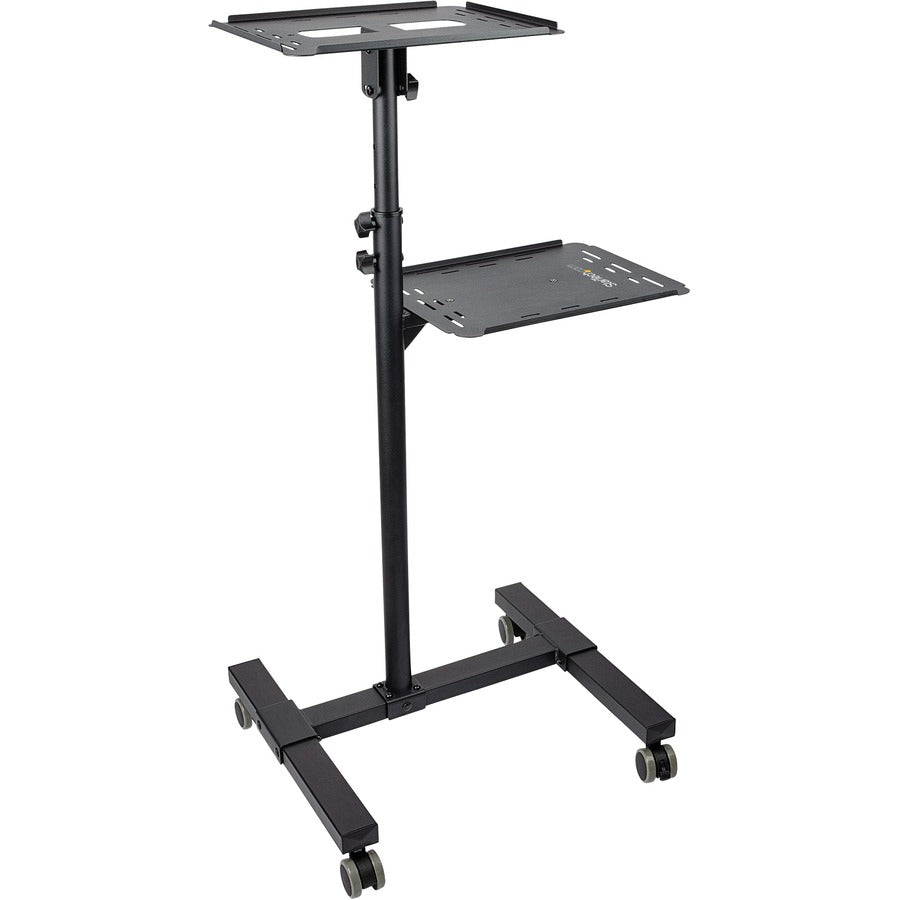 StarTech.com ADJPROJCART Mobile Projector and Laptop Stand with Adjustable Height and Secure Shelves