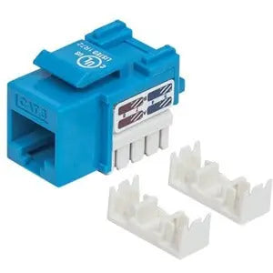 IC Intracom Manhattan Cat6 Keystone Jack UTP Punch-Down Network Connector, Blue