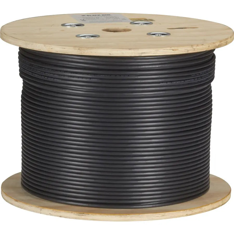 Black Box GigaTrue Cat.6a S/FTP Network Cable - 1000 ft Bulk Shielded Ethernet Cable for High-Speed Data & PoE