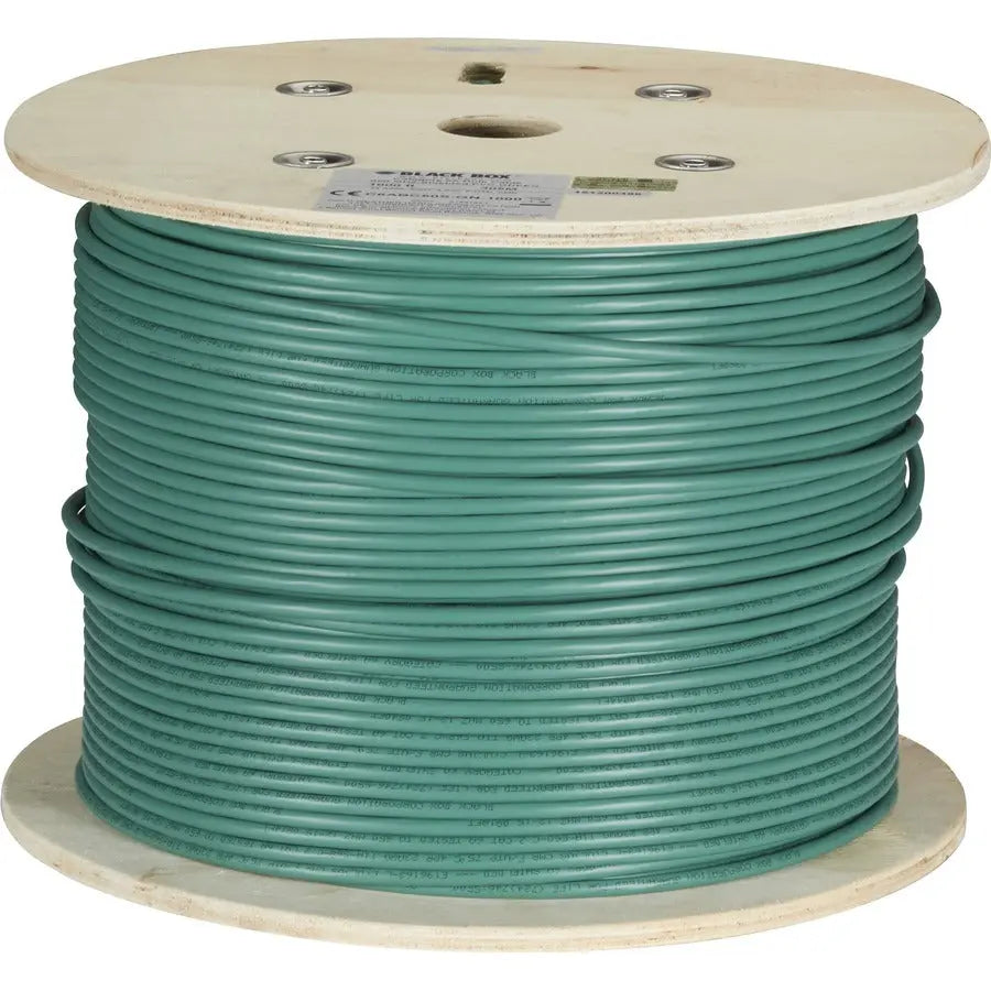 Black Box GigaTrue CAT6A S/FTP Network Cable – 1000 ft, Green, Shielded, High-Performance Ethernet Cable
