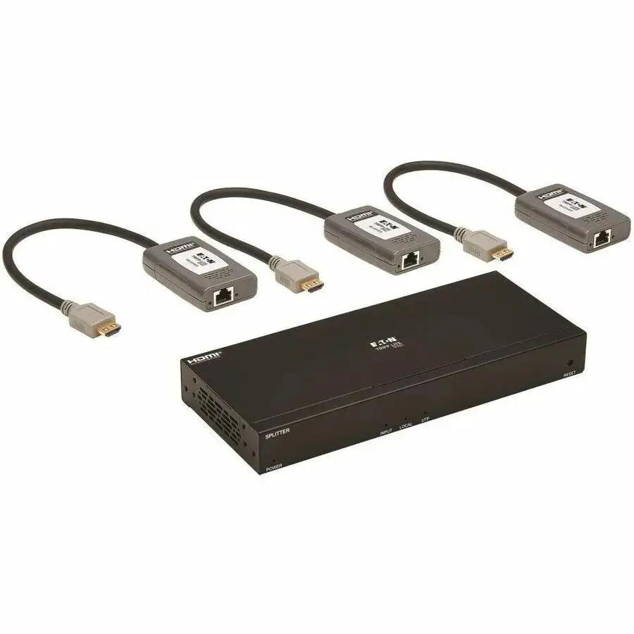 Eaton Tripp Lite Series 4-Port HDMI over Cat6 Extender Kit - 4K 60Hz, HDR, 4:4:4, PoC, 230 ft by Eaton Corporation