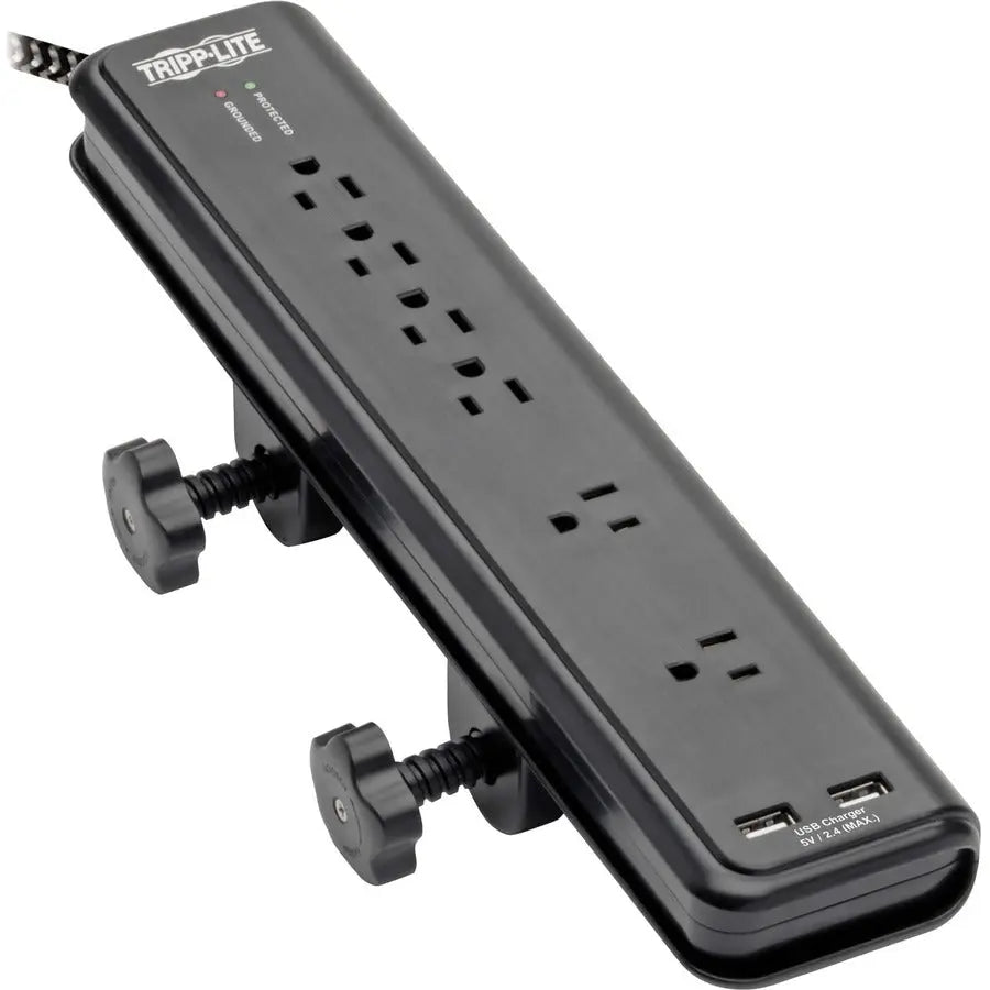 Eaton Corporation Tripp Lite Safe-IT TLP608DMUAM 6-Outlet Surge Protector with USB Charging and Antimicrobial Features