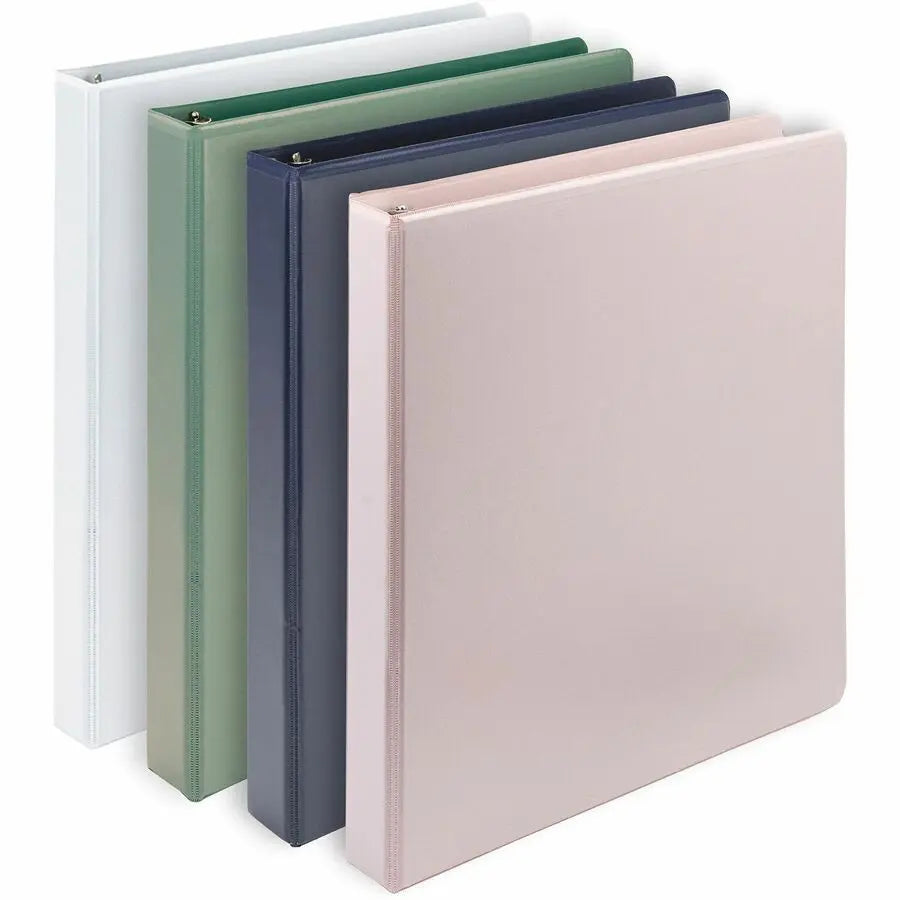 Samsill Eco-Conscious View Binder 1 Inch 3-Ring - Plant-Based Plastic, Clear Overlay, Riose