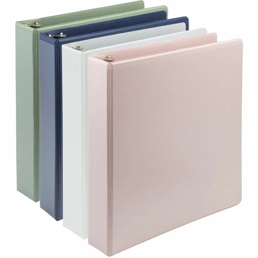 Samsill Eco-Conscious View Binder - 1.5 Inch Three-Ring Plant-Based Plastic with Clear Overlay, 4-Pack