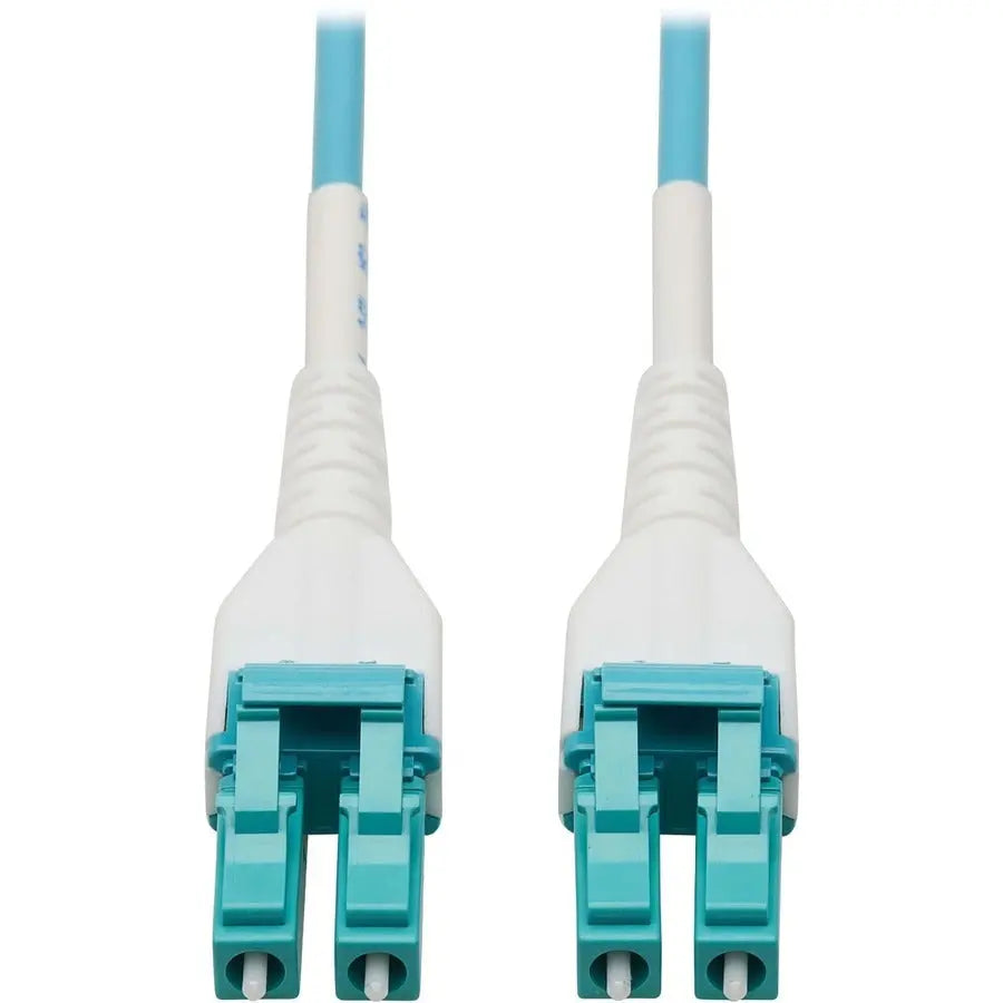 Eaton Corporation Tripp Lite N821-100M-AQ-AR 100G Duplex OM4 Armored Fiber Optic Cable, 100 Feet, Aqua LSZH Jacket