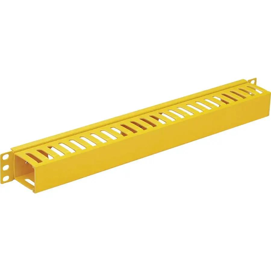 Eaton Tripp Lite Series SRCABLEDUCT1UFC Horizontal Cable Manager with Cover - 1U, Yellow by Eaton Corporation