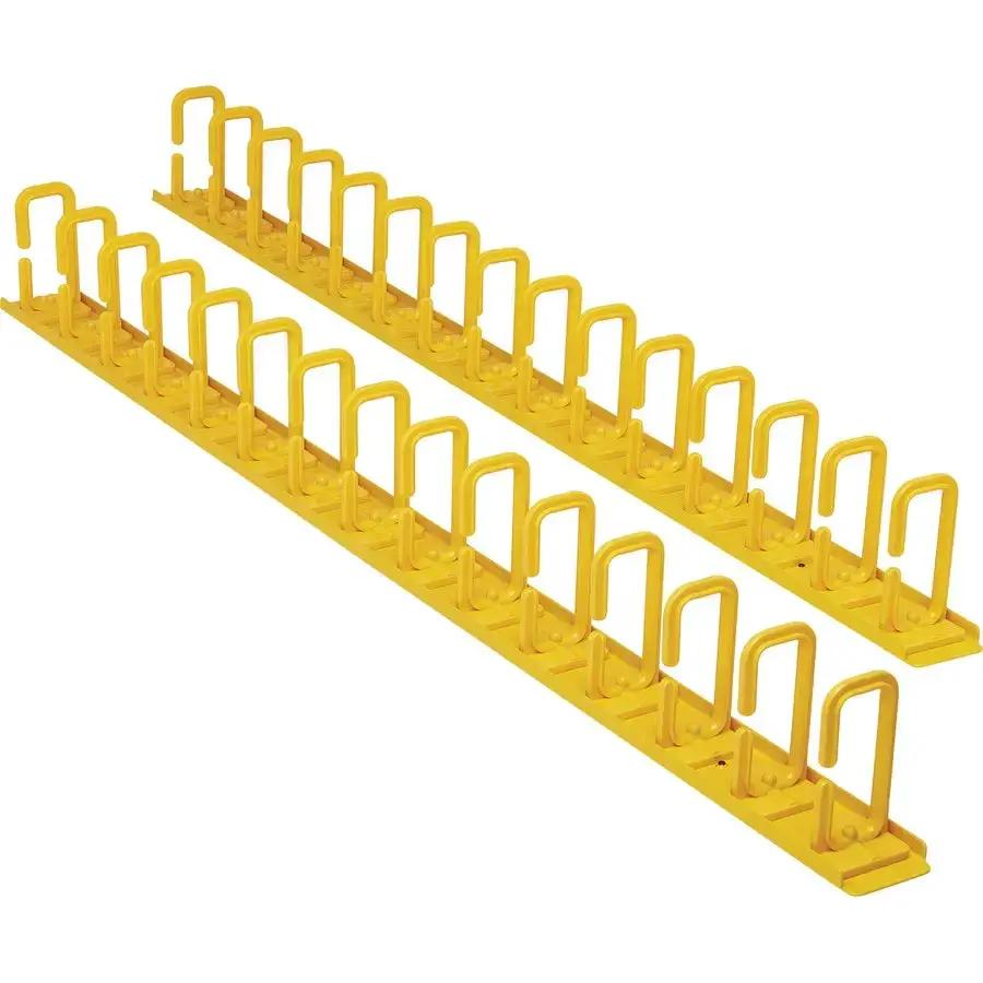 Eaton Tripp Lite Series 6 ft. Vertical Cable Manager with Flexible Rings - Yellow for 19-inch Racks by Eaton Corporation