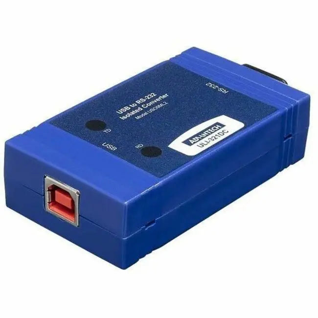 Advantech ULI-321DC Serial Adapter - External USB to RS-232 Converter with 2 kV Isolation and High Retention Port