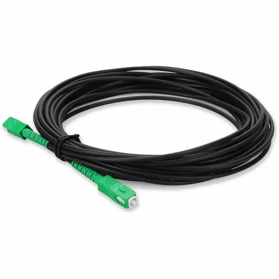 AddOn 2m ASC to ASC Black OS2 Simplex Fiber Optic Patch Cable for Outdoor Use by AddOn